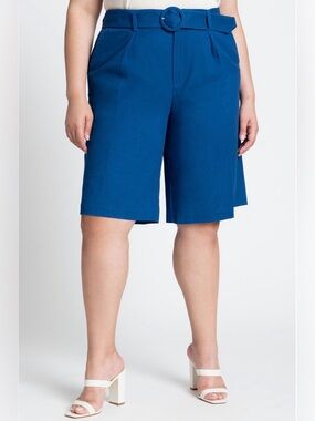 ELOQUII Linen blend Bermuda short